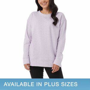 32 Degrees Ladies' Cotton Blend Crewneck Purple